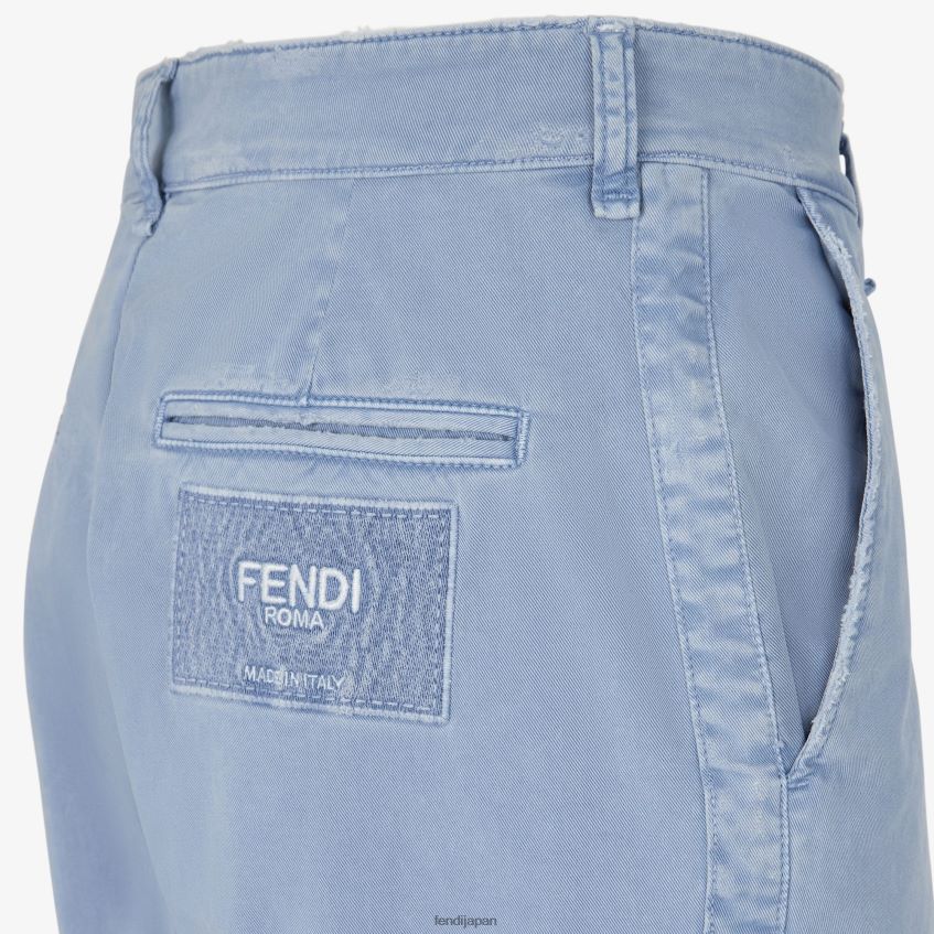 jp Fendi 男性 ギャバジンパンツ ライトブルー 20L42T1923 衣服