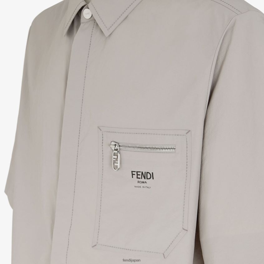 jp Fendi 男性 ナイロンシャツ グレー 20L42T1926 衣服