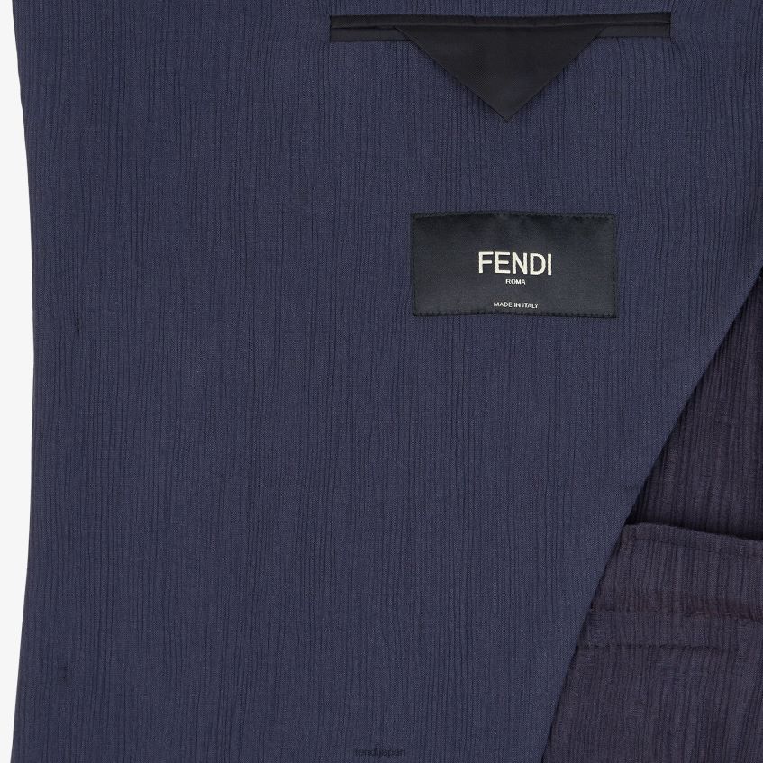 jp Fendi 男性 ビスコースジャケット 青 20L42T1940 衣服