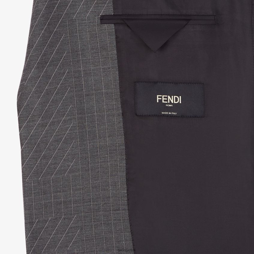 jp Fendi 男性 ウールブレザー グレー 20L42T1966 衣服