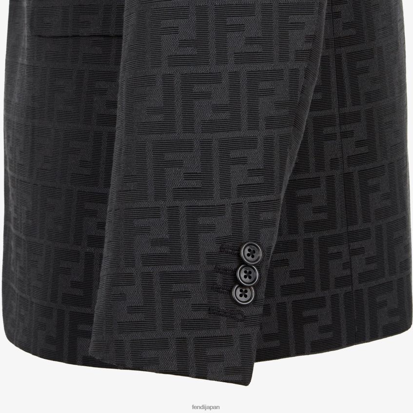 jp Fendi 男性 ファブリックブレザー 黒 20L42T1994 衣服