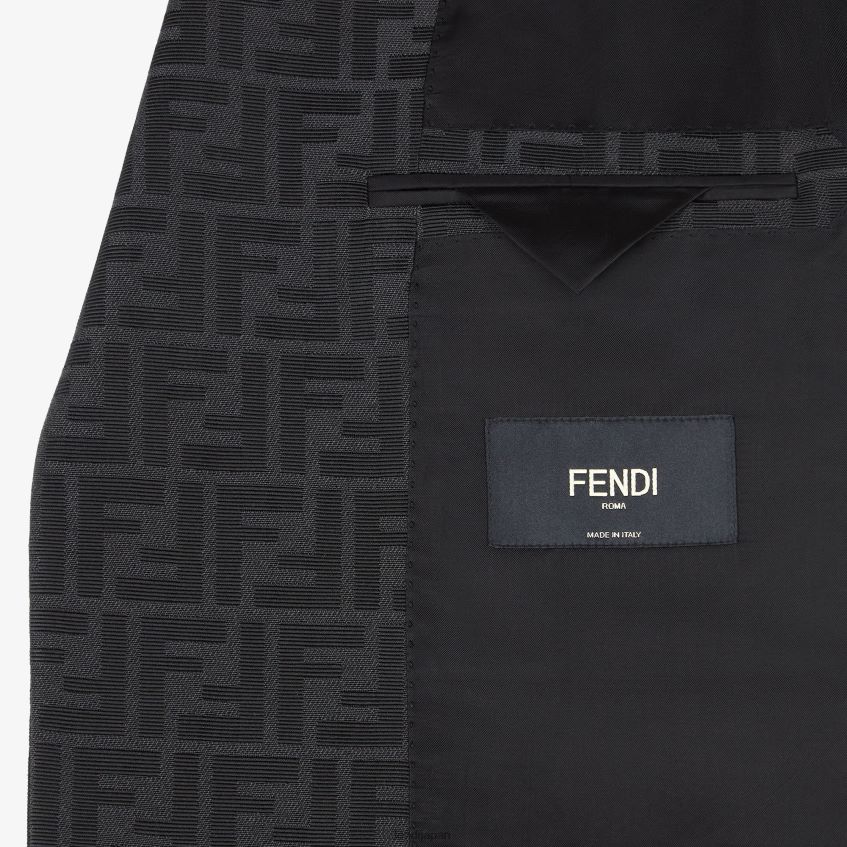 jp Fendi 男性 ファブリックブレザー 黒 20L42T1994 衣服