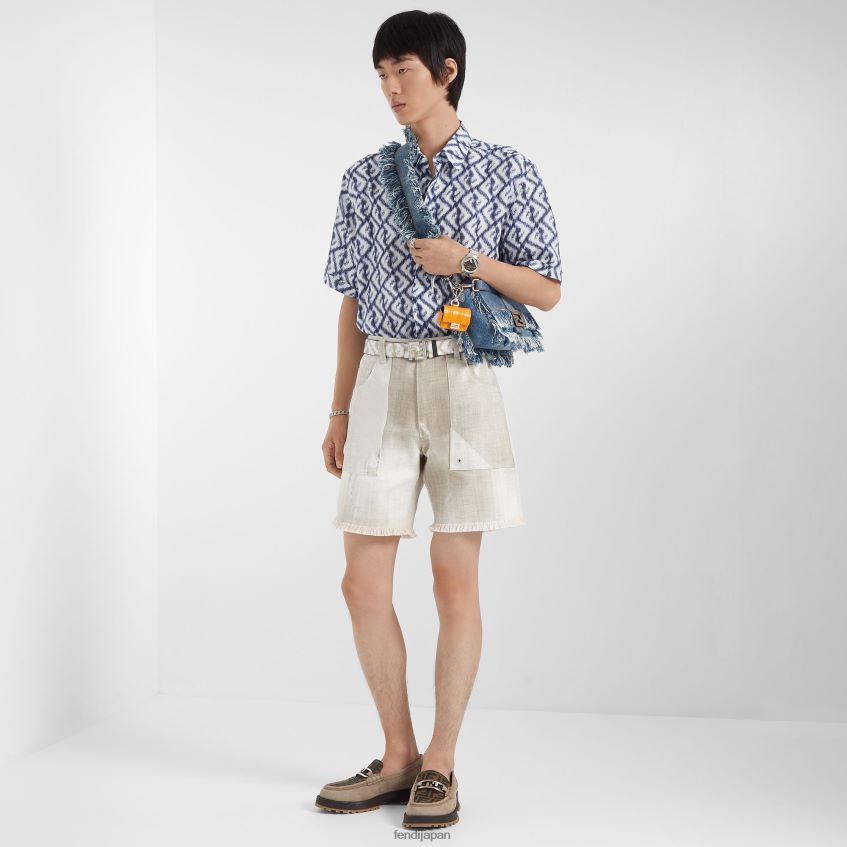 jp Fendi 男性 バミューダデニムパンツ ベージュ 20L42T2002 衣服