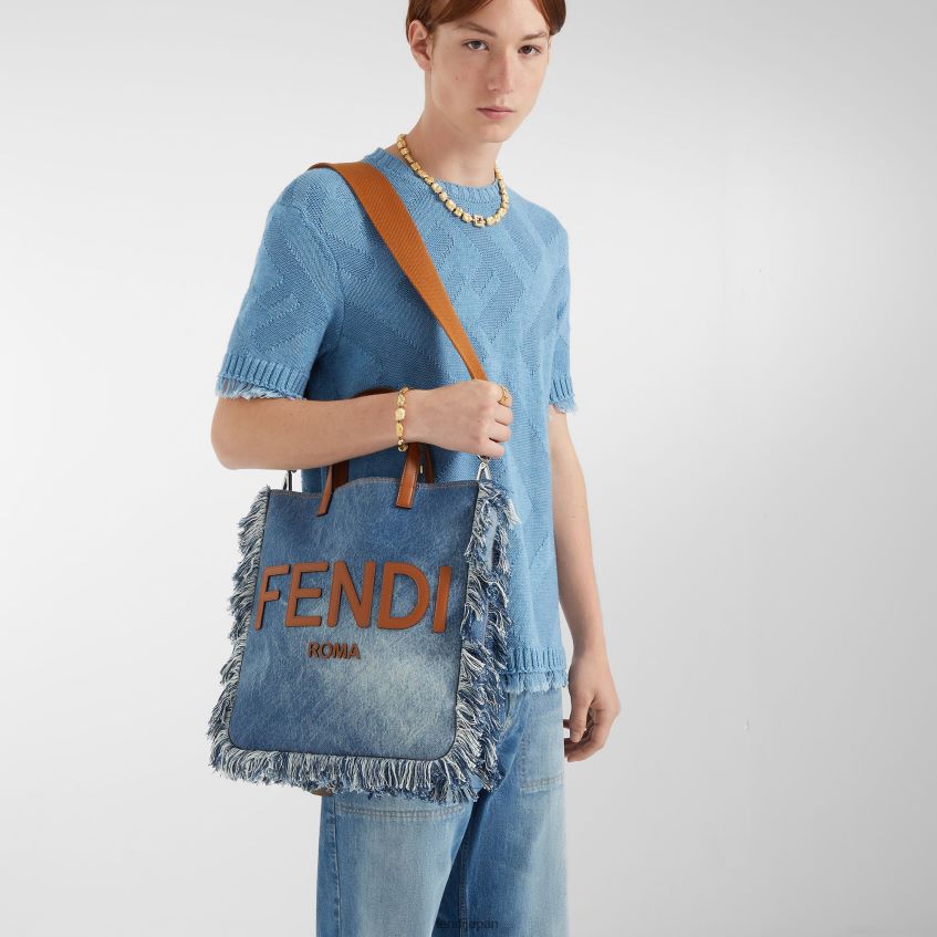 jp Fendi 男性 綿のセーター ライトブルー 20L42T2029 衣服