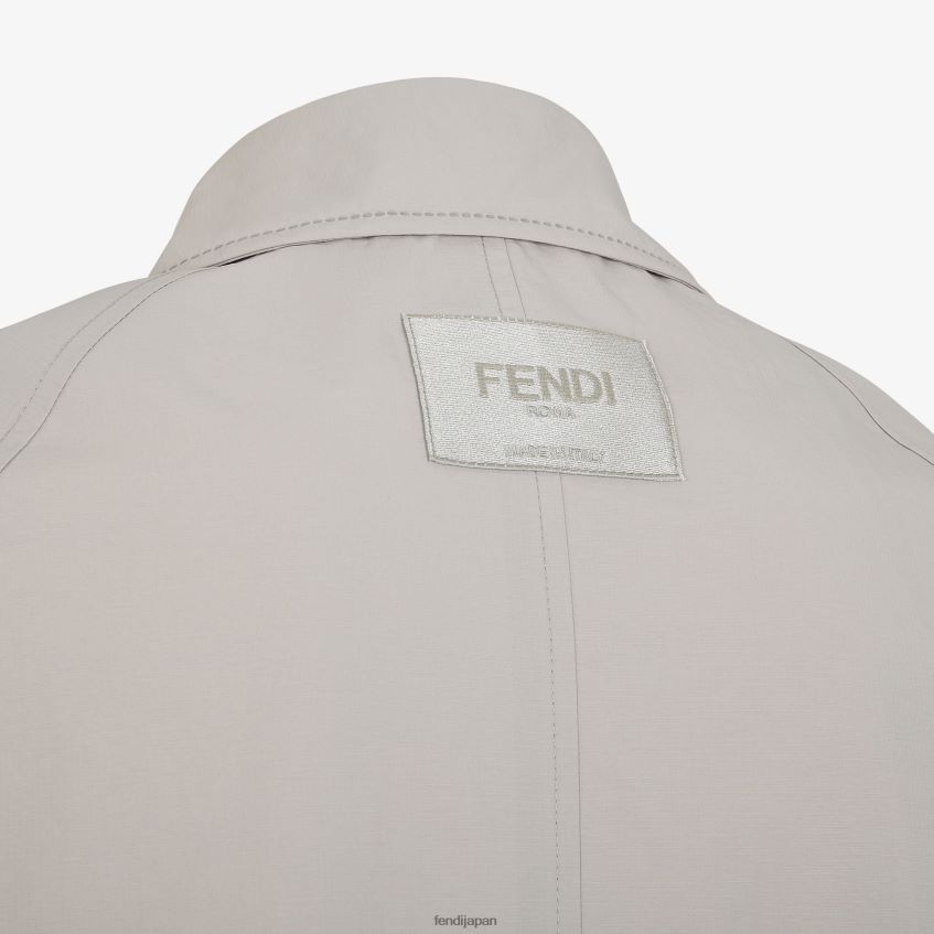 jp Fendi 男性 ナイロントレンチコート グレー 20L42T2057 衣服