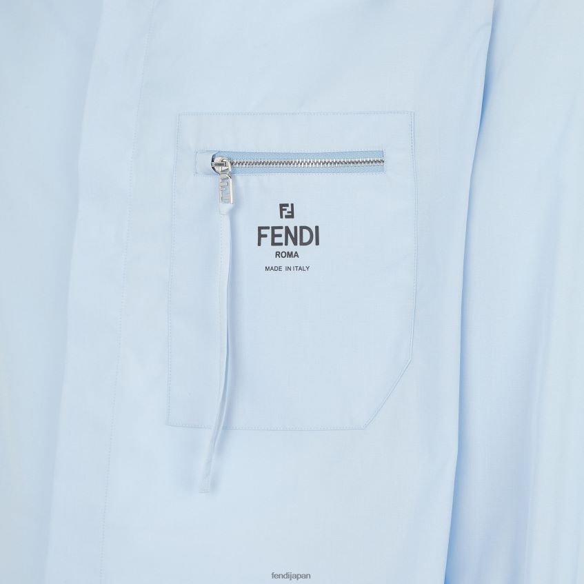 jp Fendi 男性 コットンシャツ ライトブルー 20L42T2060 衣服