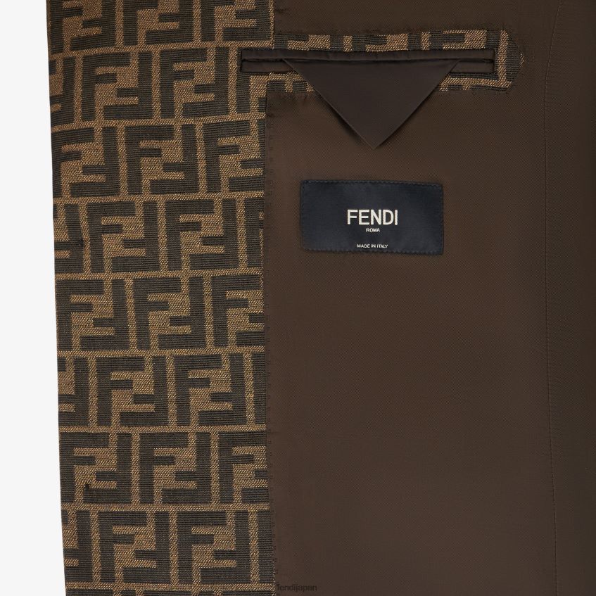 jp Fendi 男性 ファブリックブレザー 茶色 20L42T2062 衣服