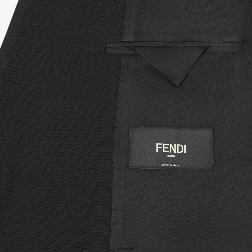 jp Fendi 男性 ウールブレザー 黒 20L42T2066 衣服