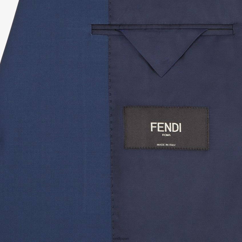 jp Fendi 男性 ウールジャケット 青 20L42T2069 衣服