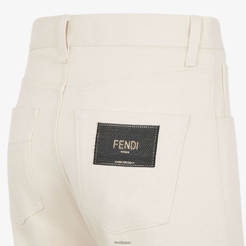 jp Fendi 男性 デニムパンツ 白 20L42T2120 衣服