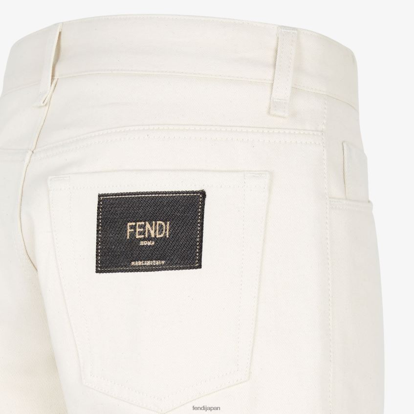 jp Fendi 男性 デニムパンツ 白 20L42T2135 衣服