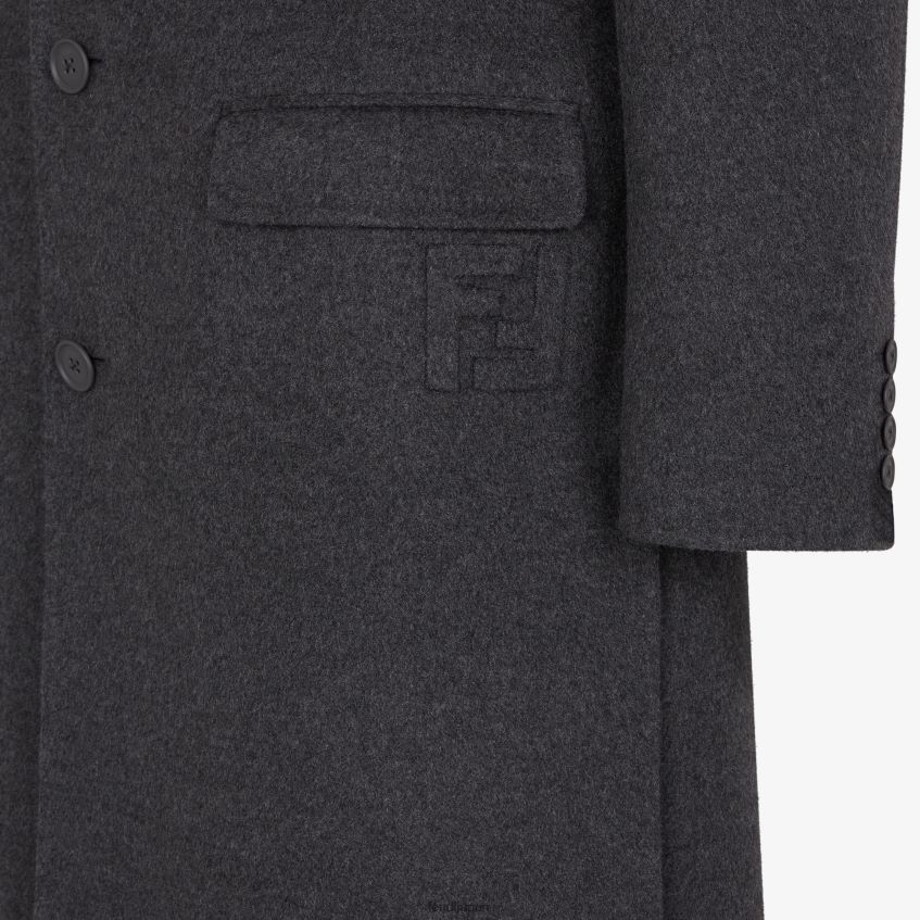 jp Fendi 男性 カシミアコート グレー 20L42T2157 衣服