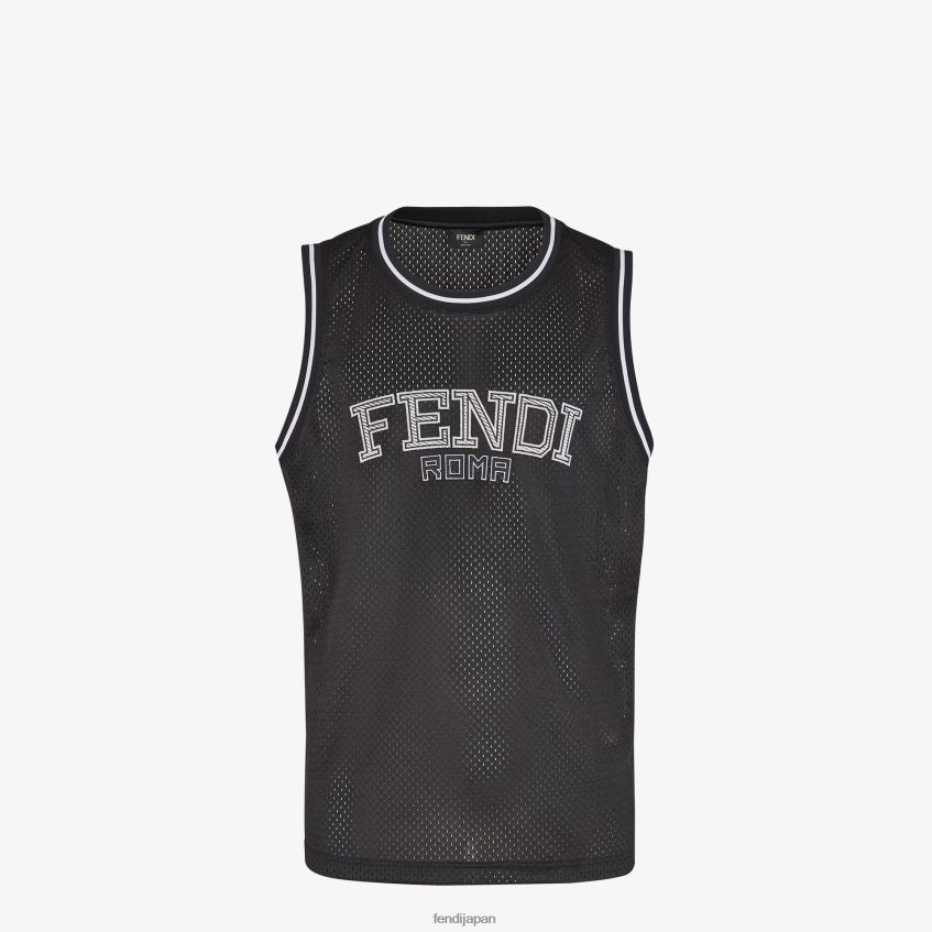 jp Fendi 男性 ハイテクメッシュベスト 黒 20L42T2189 衣服