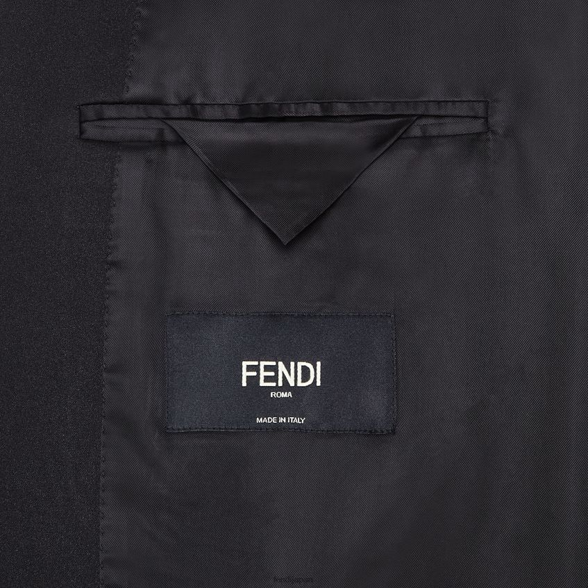 jp Fendi 男性 ウールスーツ 黒 20L42T2198 衣服