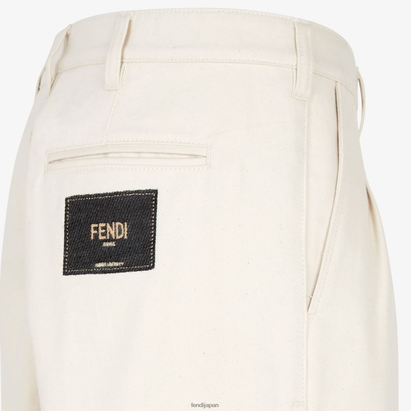 jp Fendi 男性 デニムパンツ 白 20L42T2201 衣服