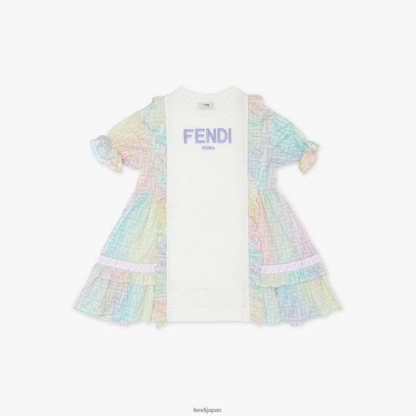 jp Fendi 子供たち ジャージーとマルチフ ポプリンのドレス 多色 20L42T2874 衣服