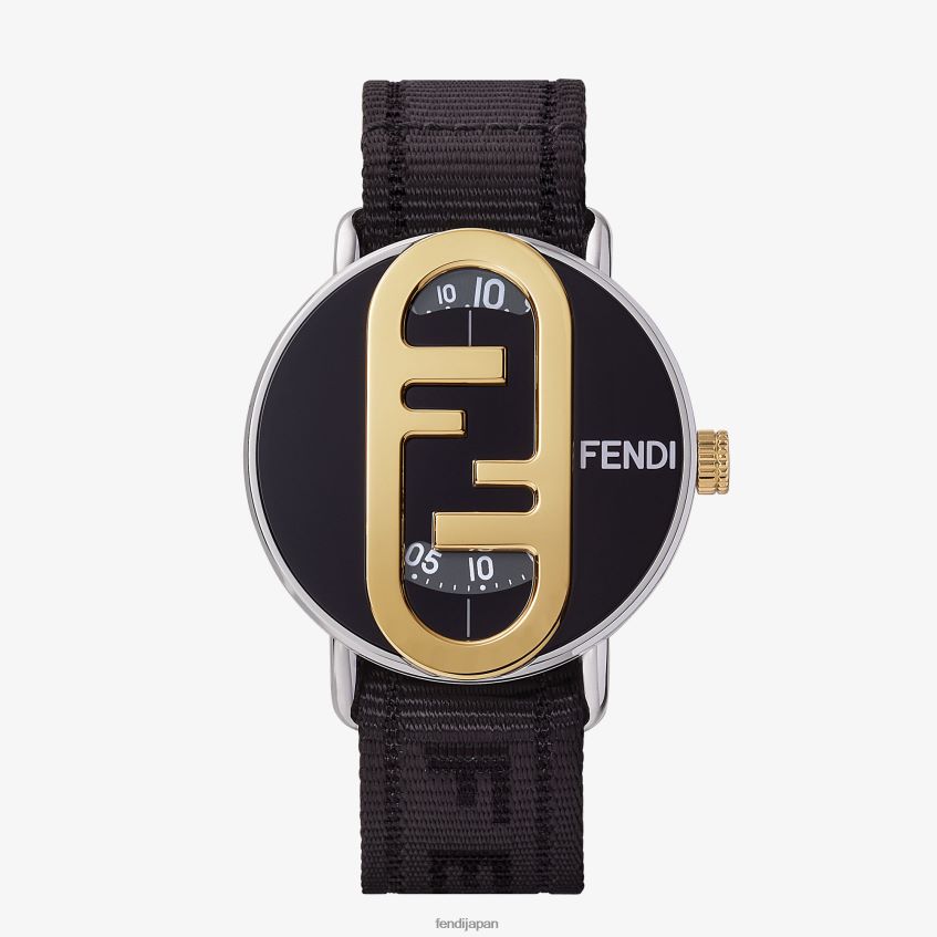 jp Fendi 男性 42 mm - オーロックロゴ付きラウンドウォッチ 銀 20L42T2347 アクセサリー