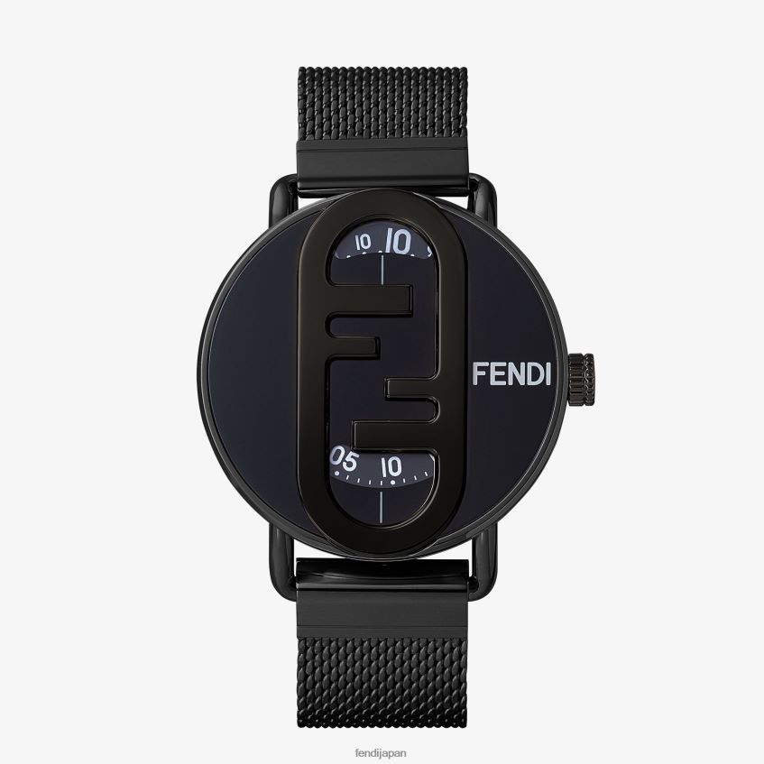 jp Fendi 男性 42 mm - オーロックロゴ付きラウンドウォッチ 黒 20L42T2360 アクセサリー