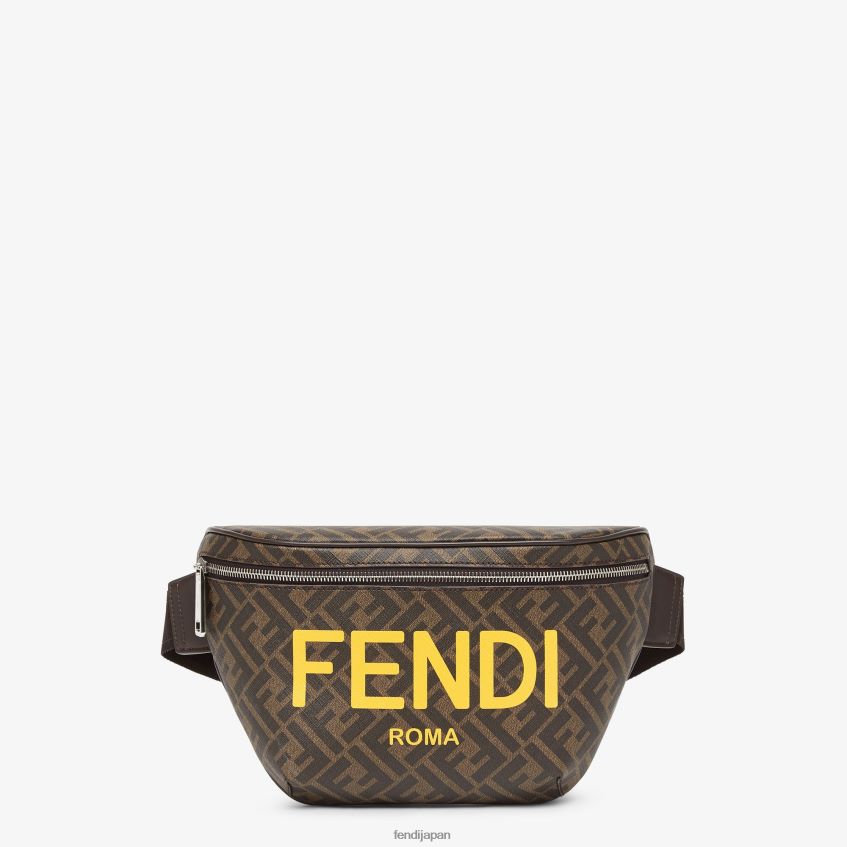 jp Fendi 男性 FFファブリックベルトバッグ 茶色 20L42T1857 アクセサリー