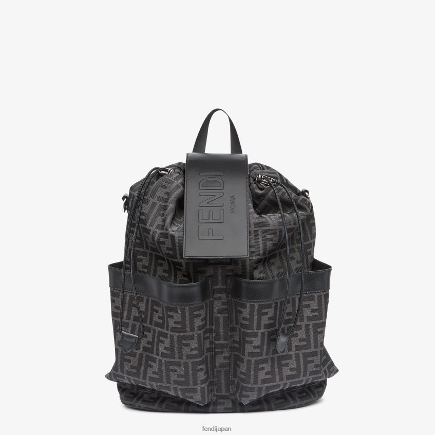 jp Fendi 男性 FF生地のバックパック 黒 20L42T1861 アクセサリー