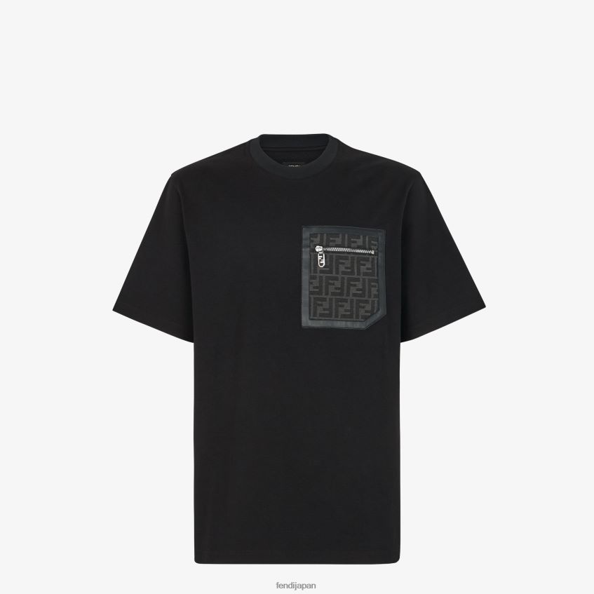 jp Fendi 男性 ジャージーTシャツ 黒 20L42T1907 衣服