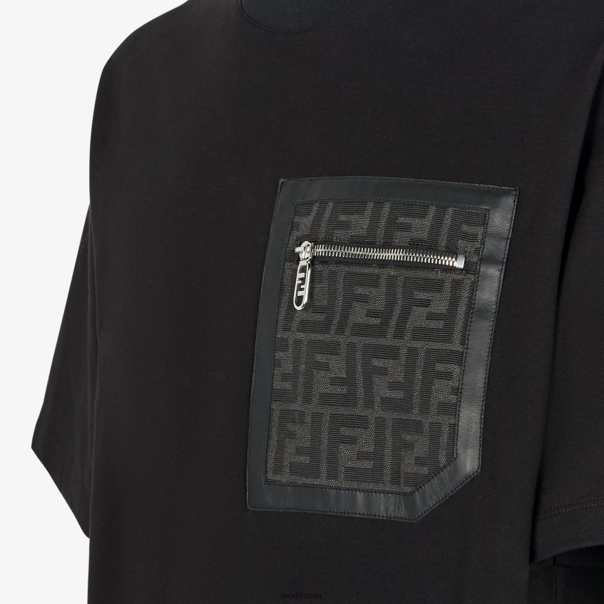 jp Fendi 男性 ジャージーTシャツ 黒 20L42T1907 衣服