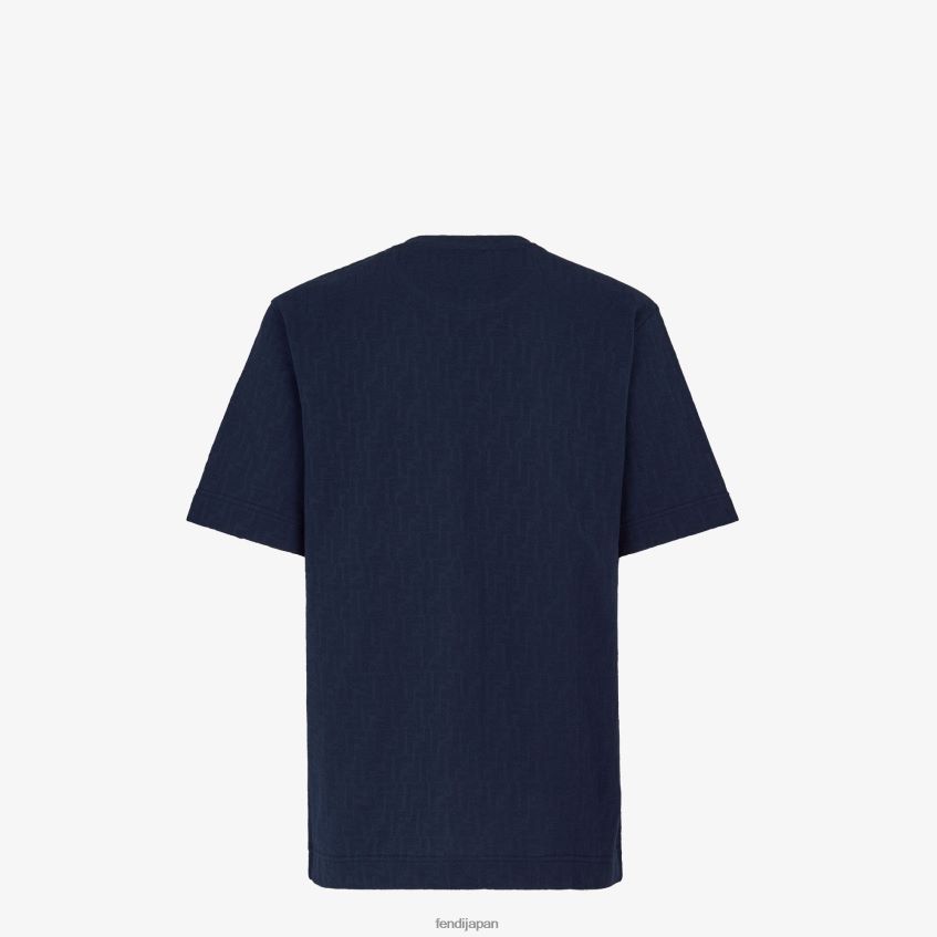 jp Fendi 男性 ピケ Tシャツ 青 20L42T1908 衣服