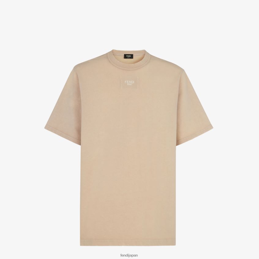 jp Fendi 男性 ジャージーTシャツ ベージュ 20L42T1930 衣服