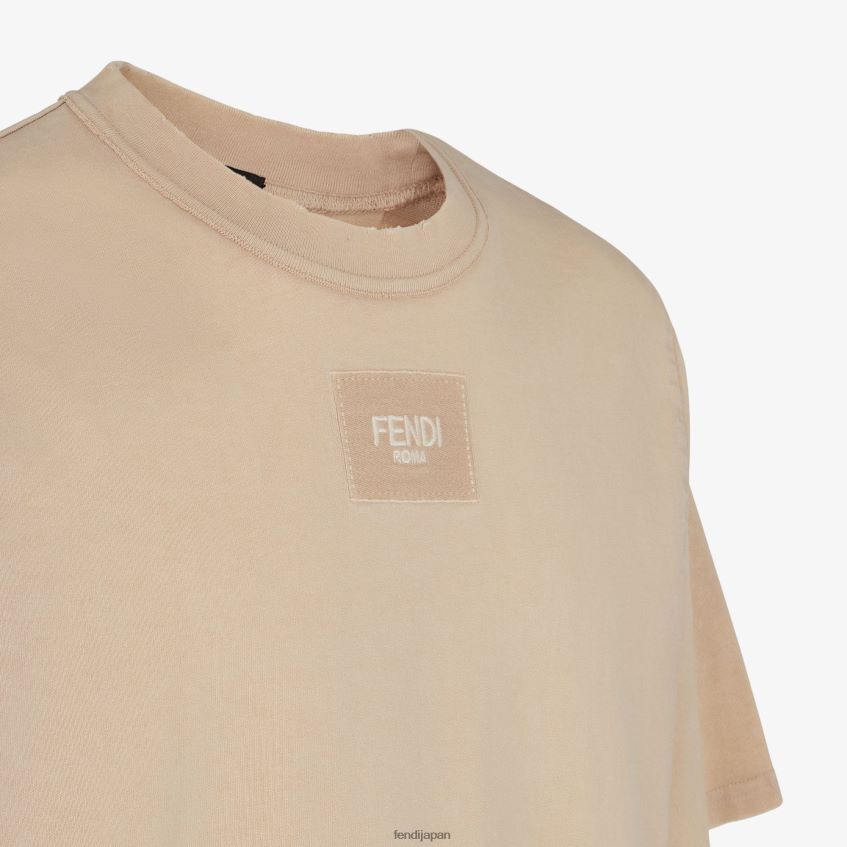 jp Fendi 男性 ジャージーTシャツ ベージュ 20L42T1930 衣服