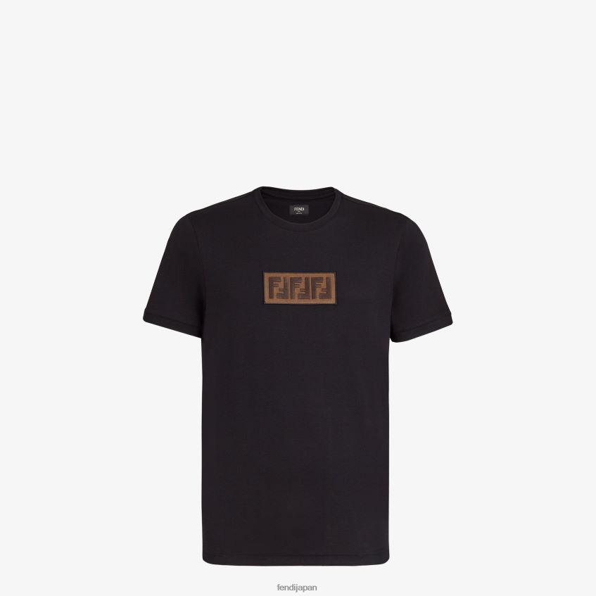 jp Fendi 男性 コットンTシャツ 黒 20L42T1936 衣服