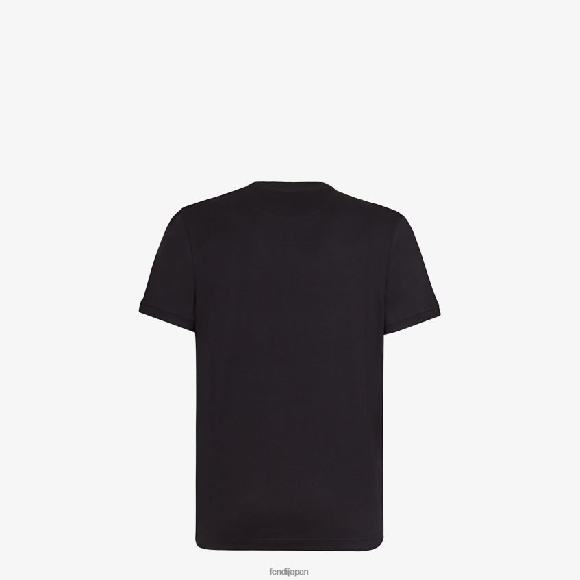 jp Fendi 男性 コットンTシャツ 黒 20L42T1936 衣服