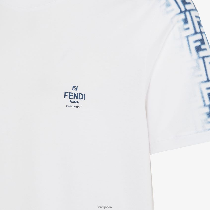 jp Fendi 男性 ジャージーTシャツ 白 20L42T1957 衣服