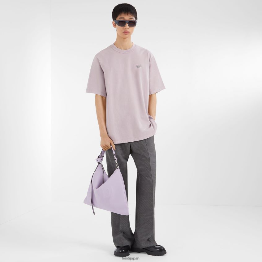 jp Fendi 男性 ライラックジャージーTシャツ 紫 20L42T1963 衣服