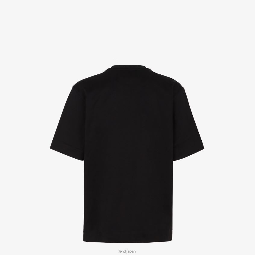 jp Fendi 男性 ジャージーTシャツ 黒 20L42T1972 衣服