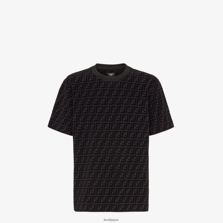 jp Fendi 男性 ピケのTシャツ 黒 20L42T1988 衣服