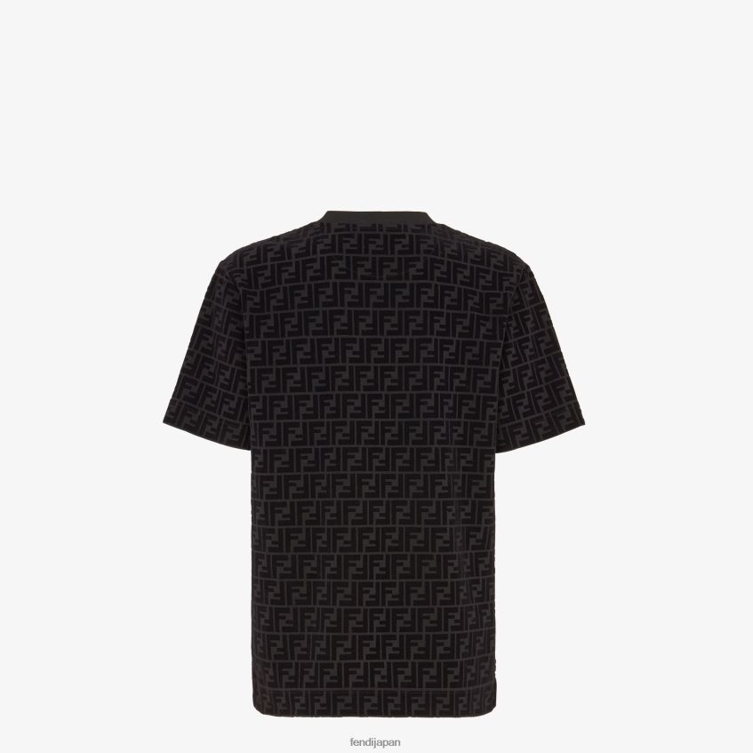 jp Fendi 男性 ピケのTシャツ 黒 20L42T1988 衣服