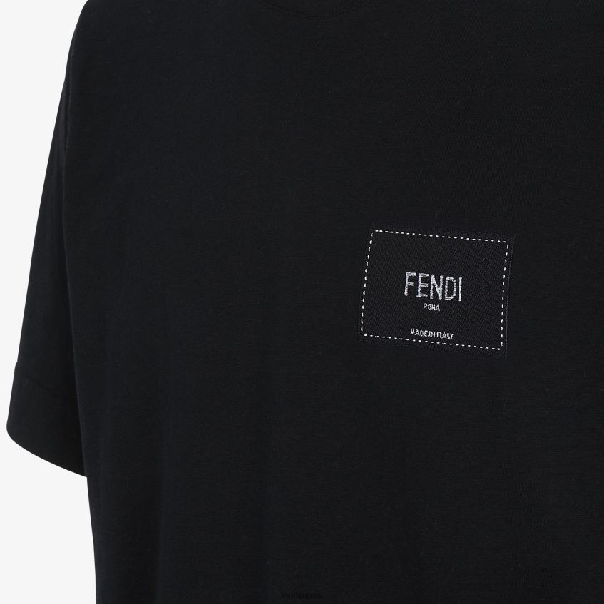 jp Fendi 男性 ジャージーTシャツ 黒 20L42T2059 衣服