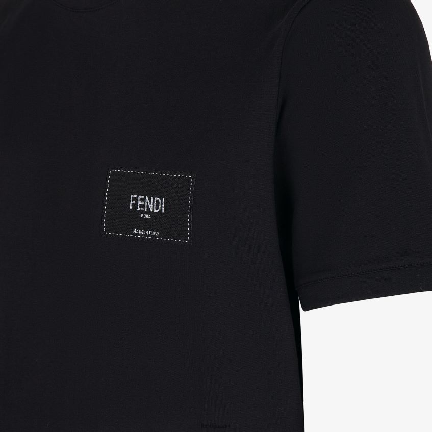 jp Fendi 男性 ジャージーTシャツ 黒 20L42T2148 衣服