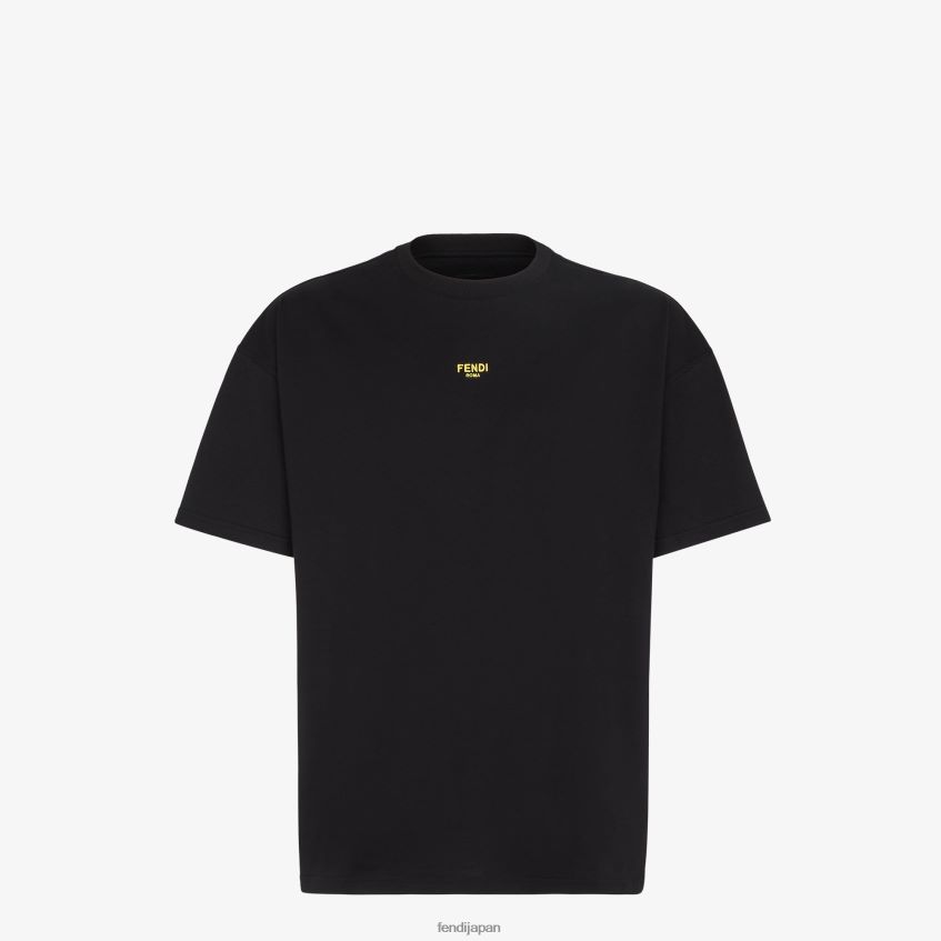 jp Fendi 男性 ジャージーTシャツ 黒 20L42T2150 衣服