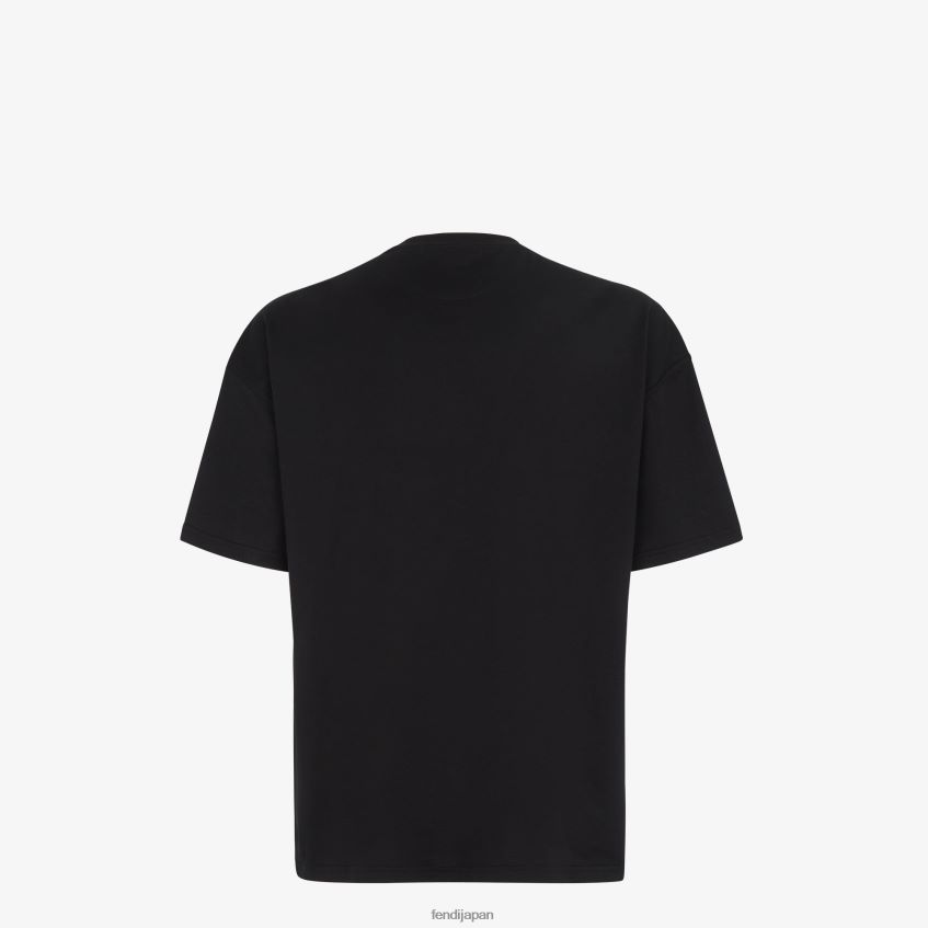 jp Fendi 男性 ジャージーTシャツ 黒 20L42T2150 衣服