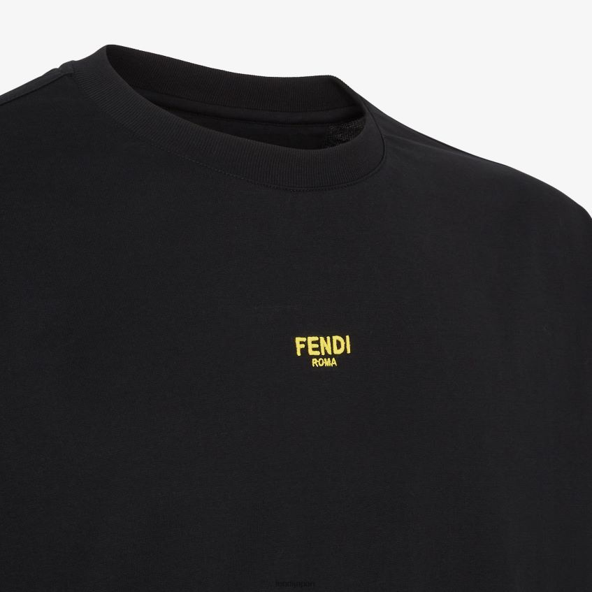 jp Fendi 男性 ジャージーTシャツ 黒 20L42T2150 衣服